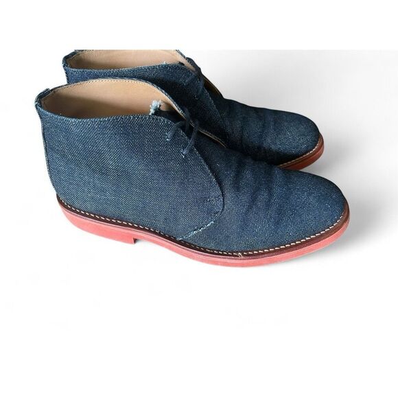 Mark McNairy Denim Chukka Unisex Boots US 7 UK 5 Red Sole Made In England main image 5